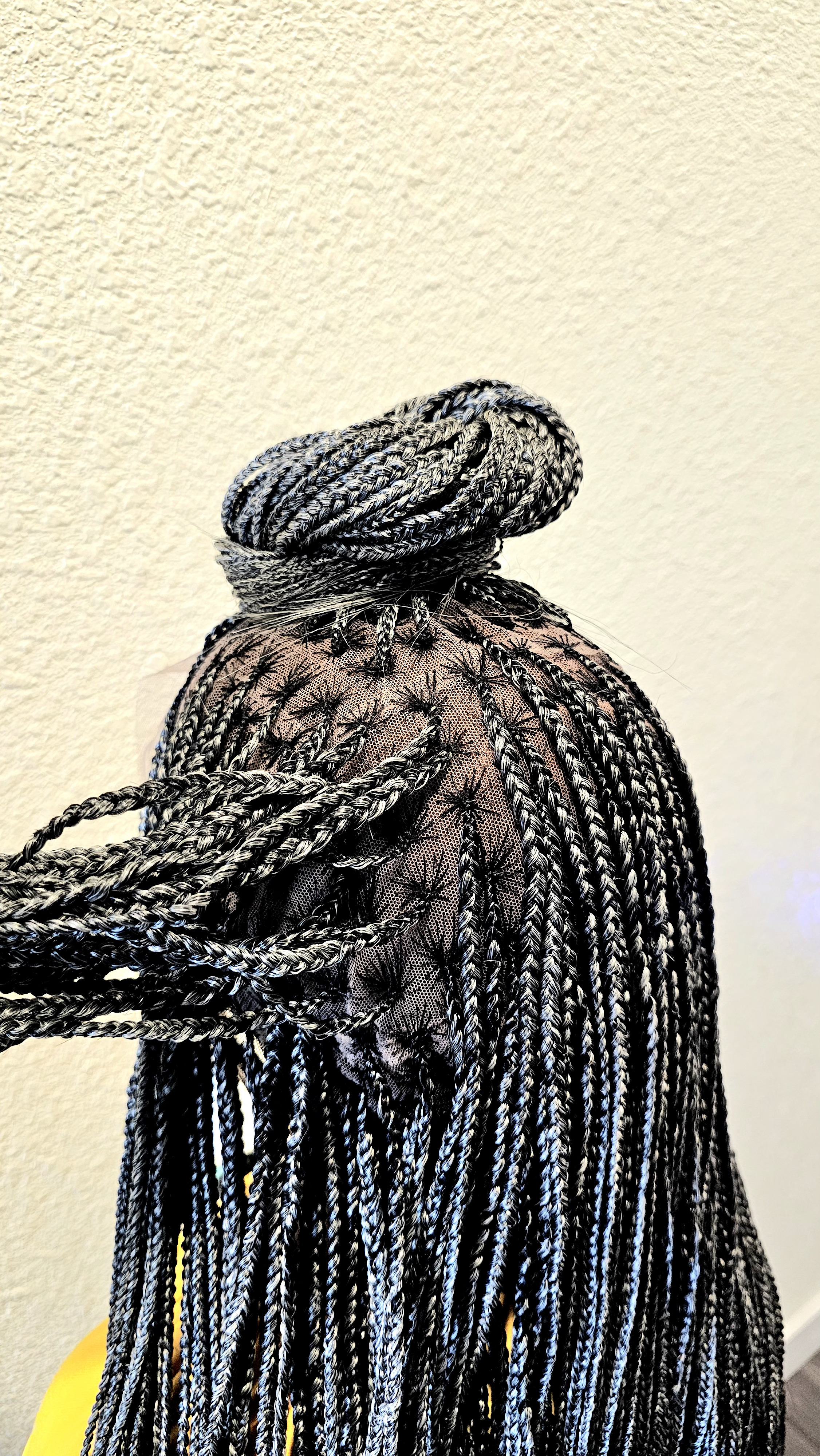 Black/Grey Knotless braids