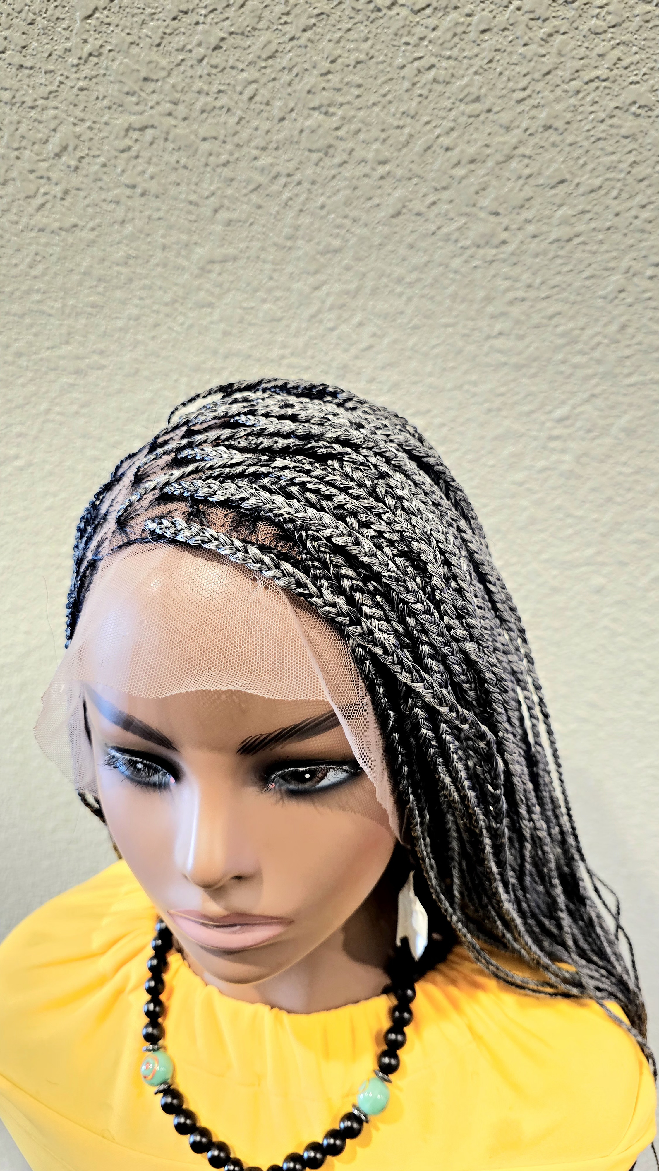 Black/Grey Knotless braids