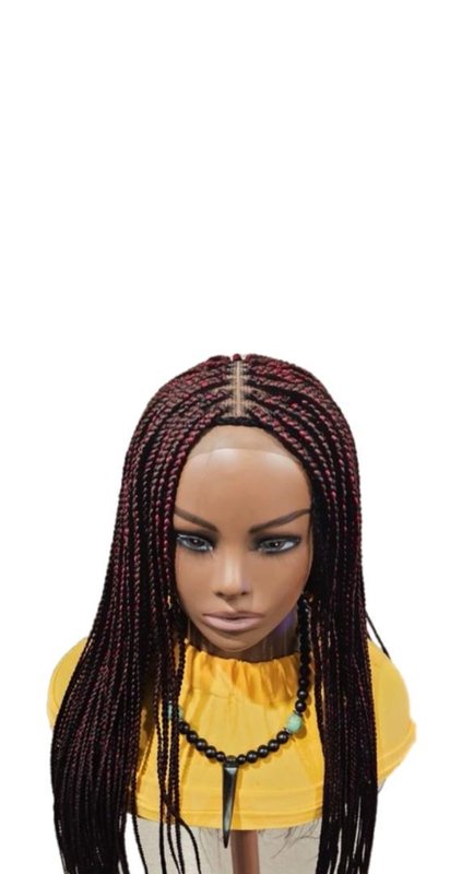 Jet Black and Burgundy Braids