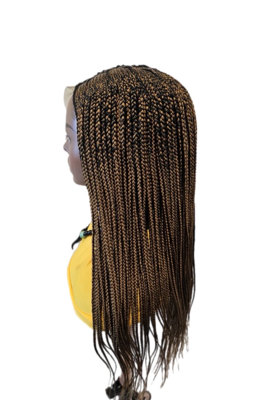 Color 27, warm honey blonde cornrows