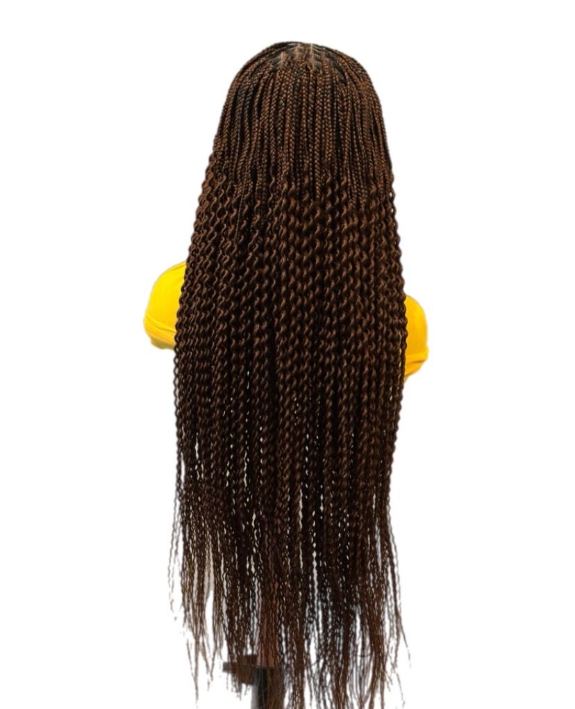 Brown Braided Top Spaghetti Twist