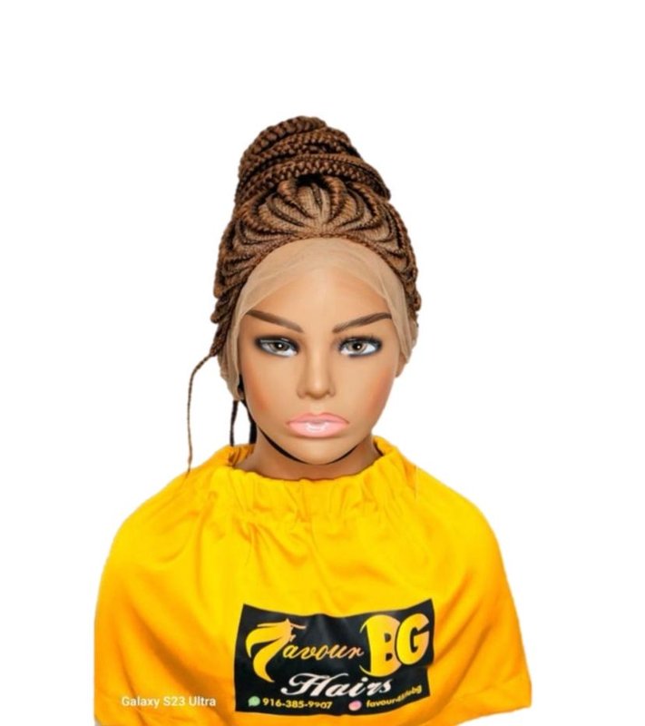 Brown Cornrow Updos