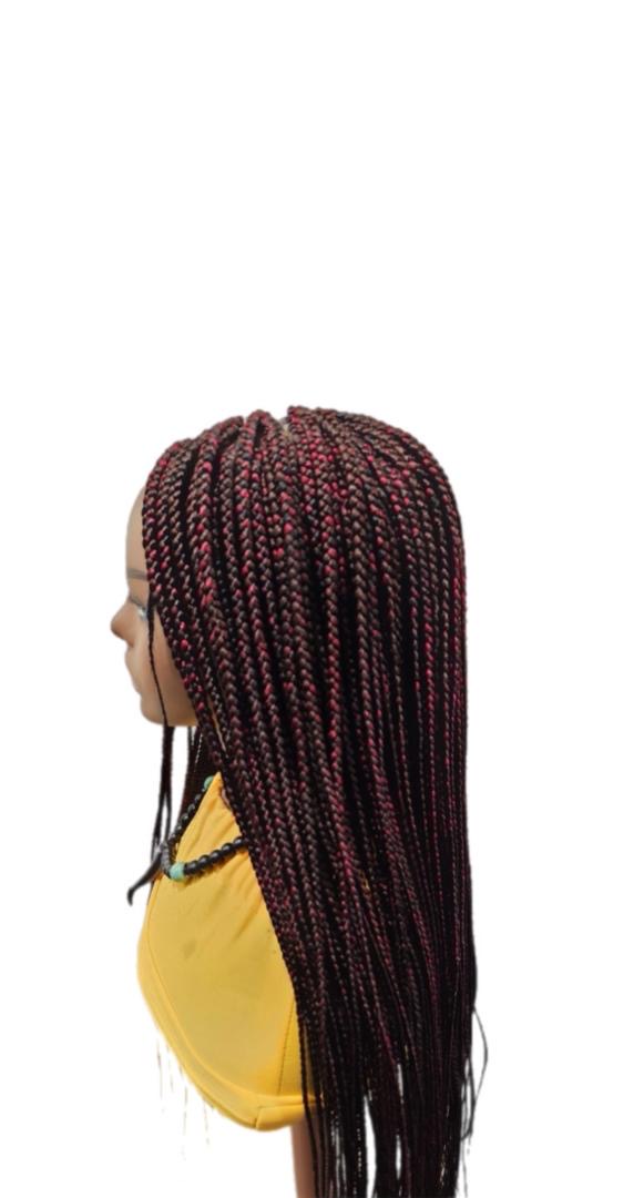 Jet Black and Burgundy Braids