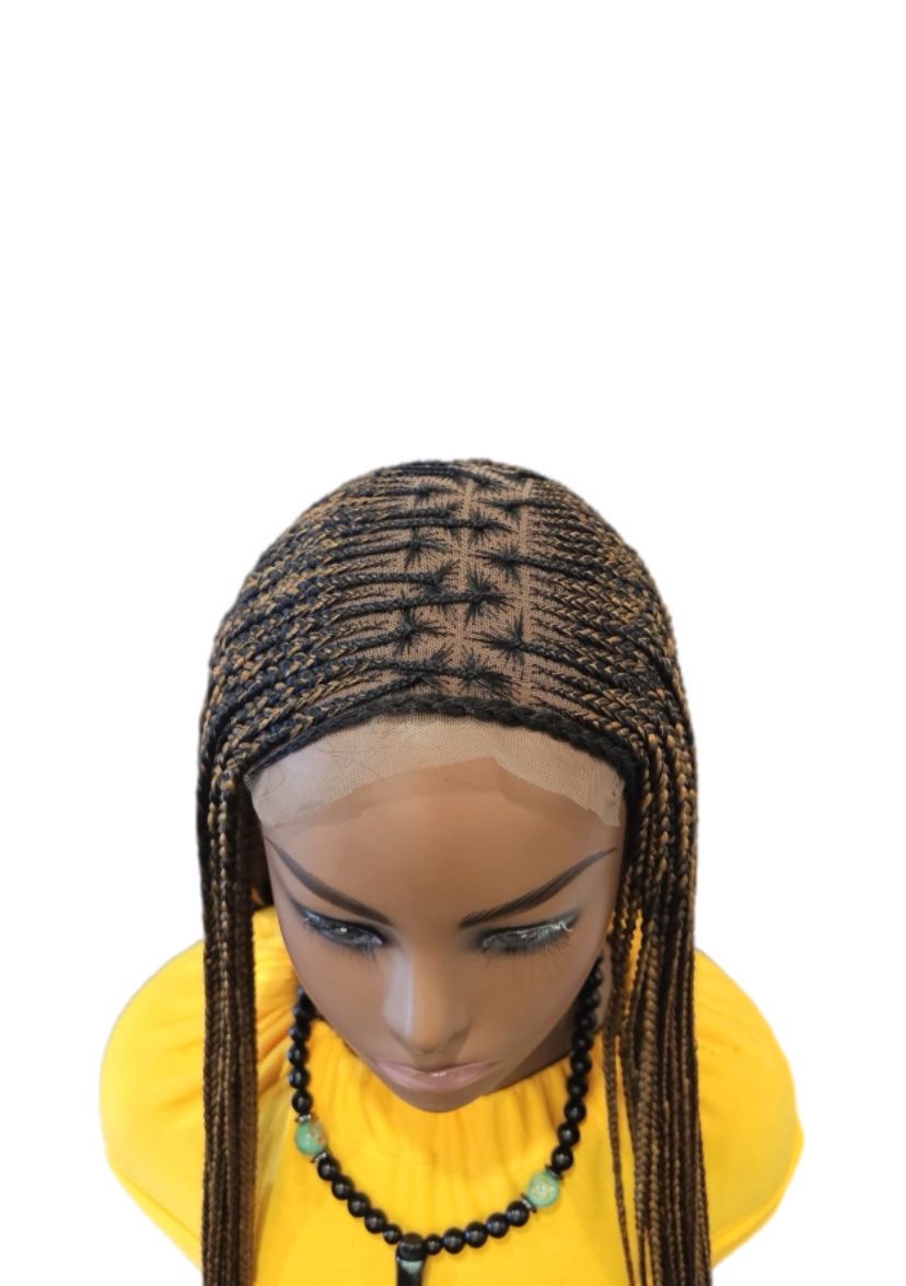 Color 27, warm honey blonde cornrows
