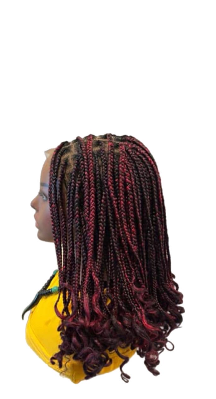 Black and Red Braide Bob
