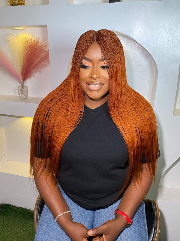 Fire Orange Tiny Braids
