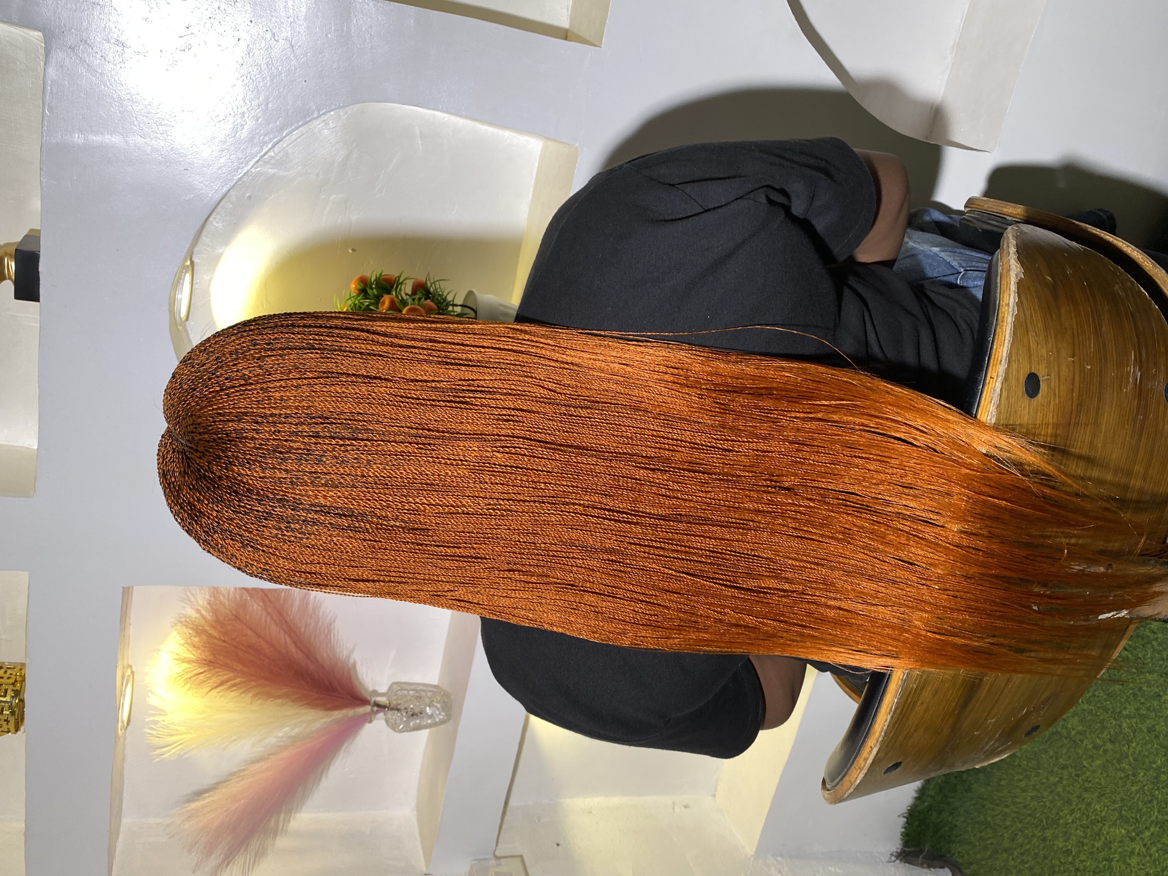 Fire Orange Tiny Braids