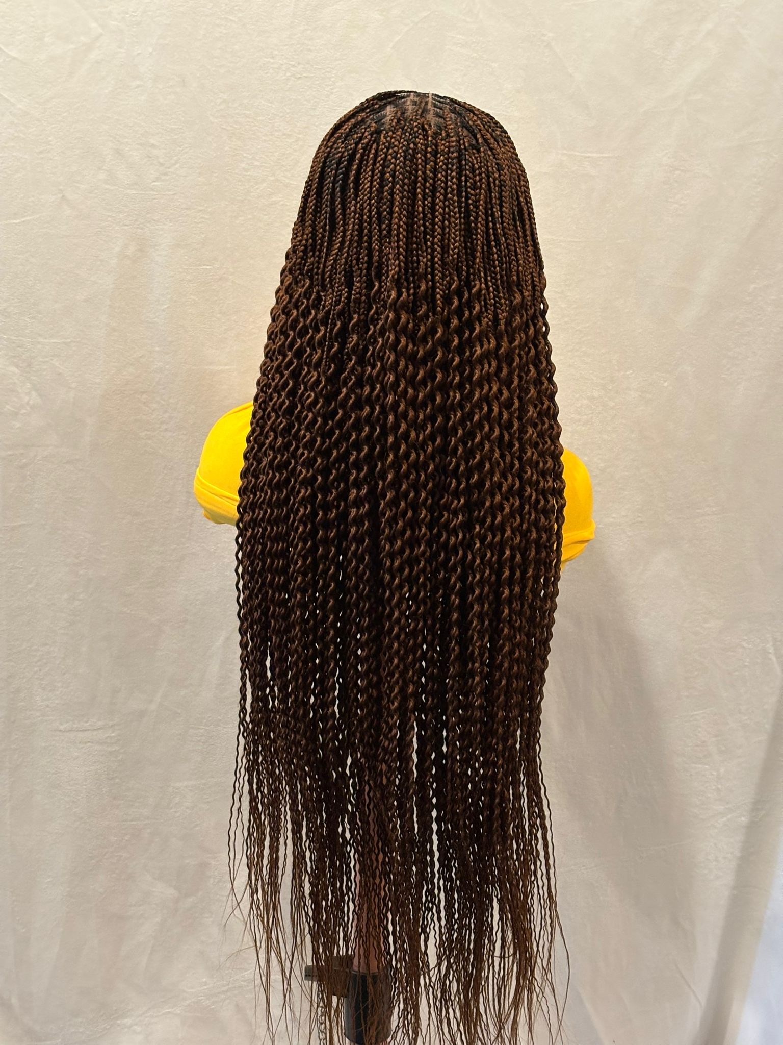 Brown Braided Top Spaghetti Twist