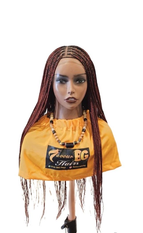 Copper Orange, knotless Braid