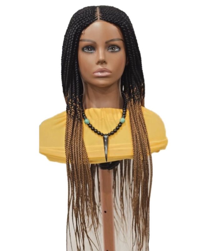 Black and Warm Honey Blonde Cornrows