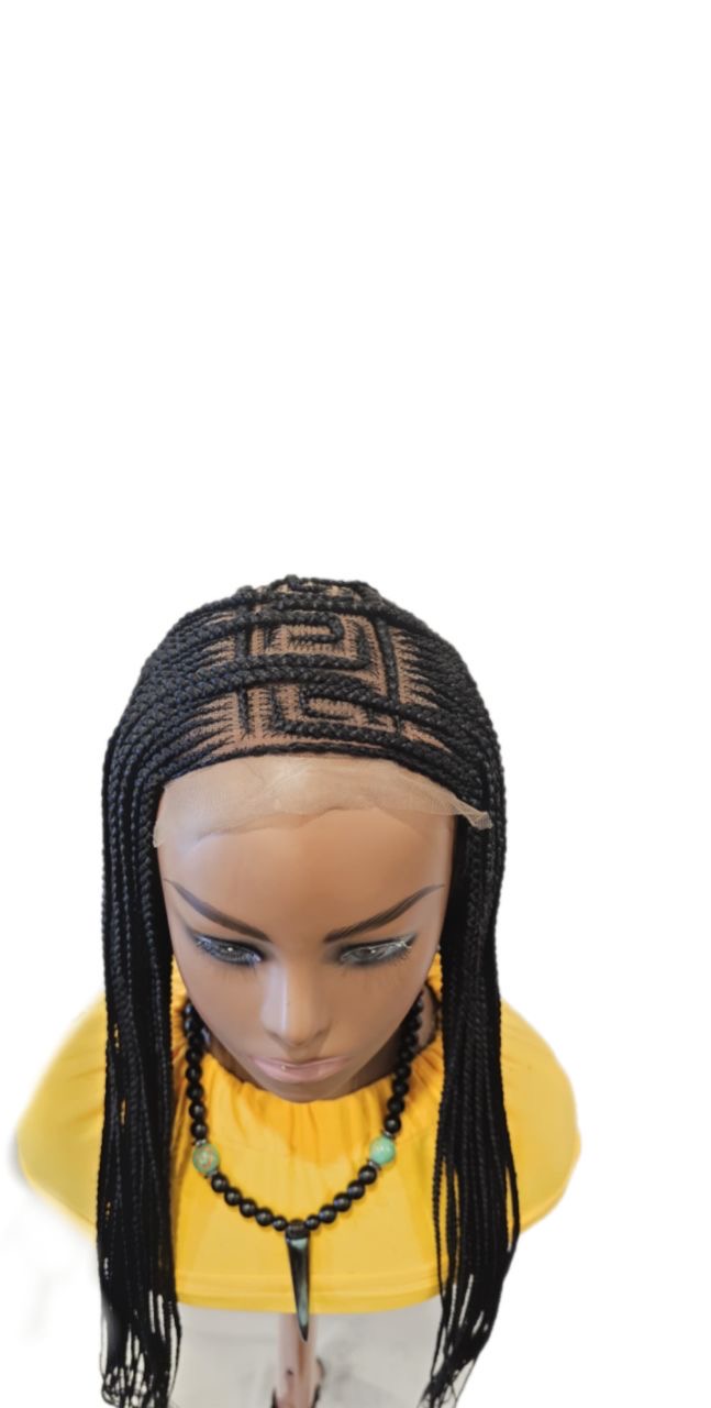 Color 1B, jet black Cornrows