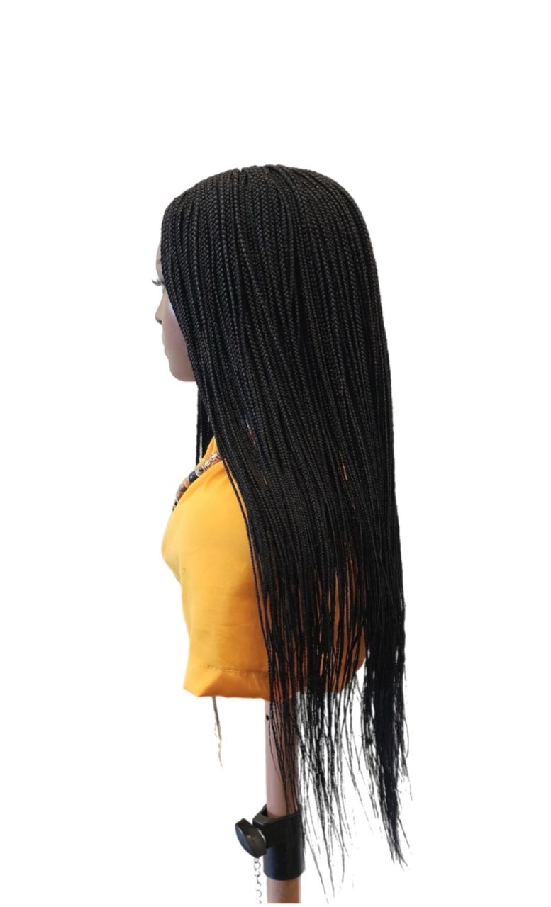 Black Center Part Ghana Weaving