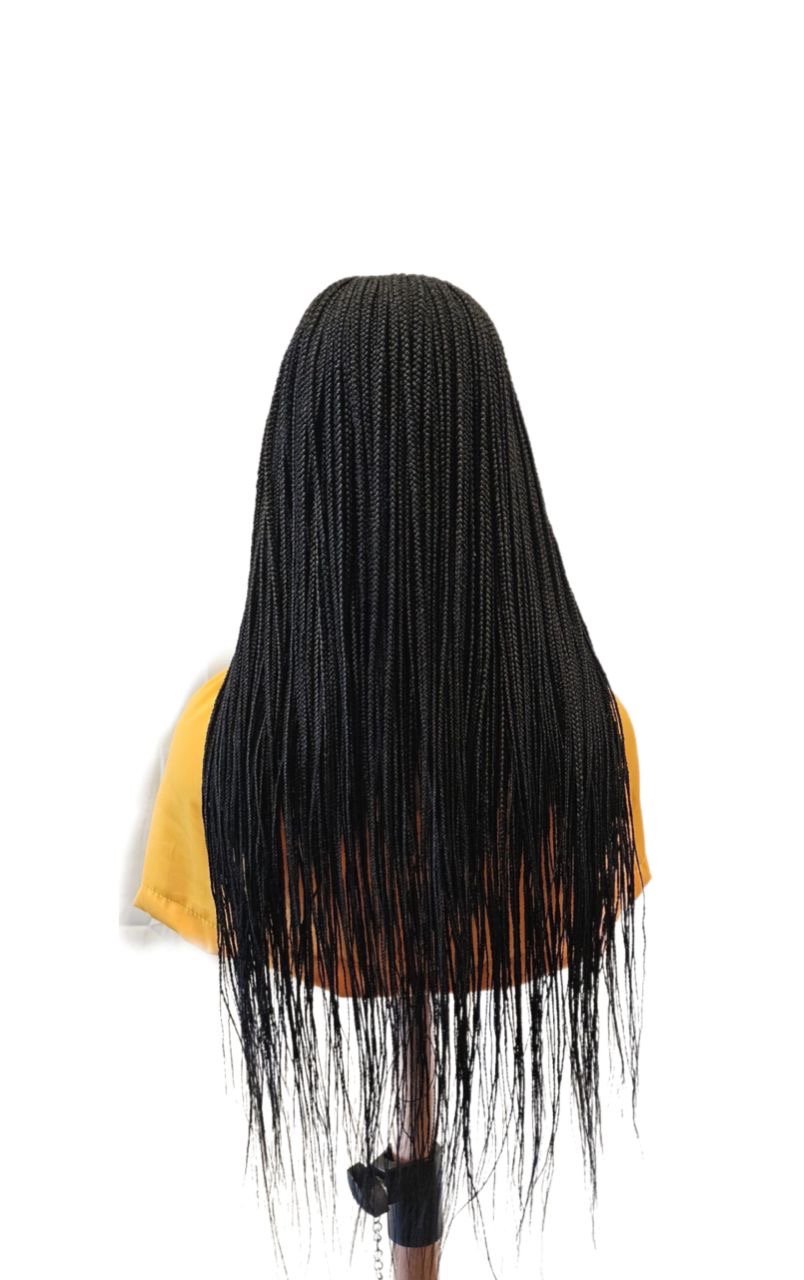 Black Center Part Ghana Weaving